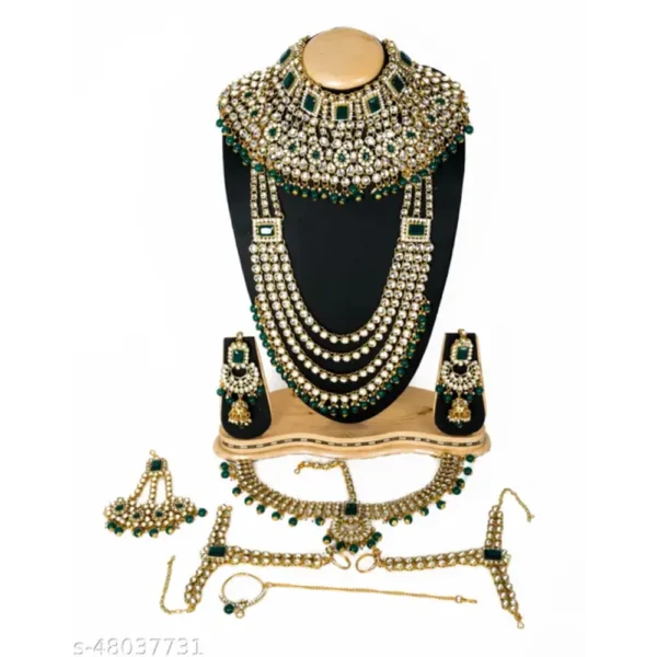 Gold Plated Kundan Dulhan Bridal Jewellery Set for Women