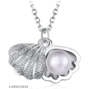 Mermaid Pearl Sea Shell Pendant Necklace for Girls