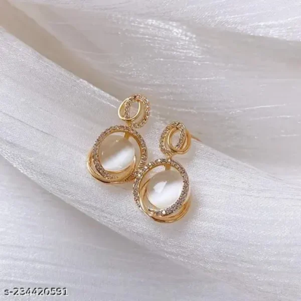 Pearl and Gold Plated Stud Earrings for Girls & Women