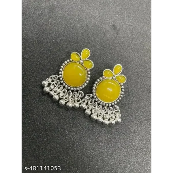 Oxidised Silver Trendy Earrings & Studs Combo – Set of 4 Pairs