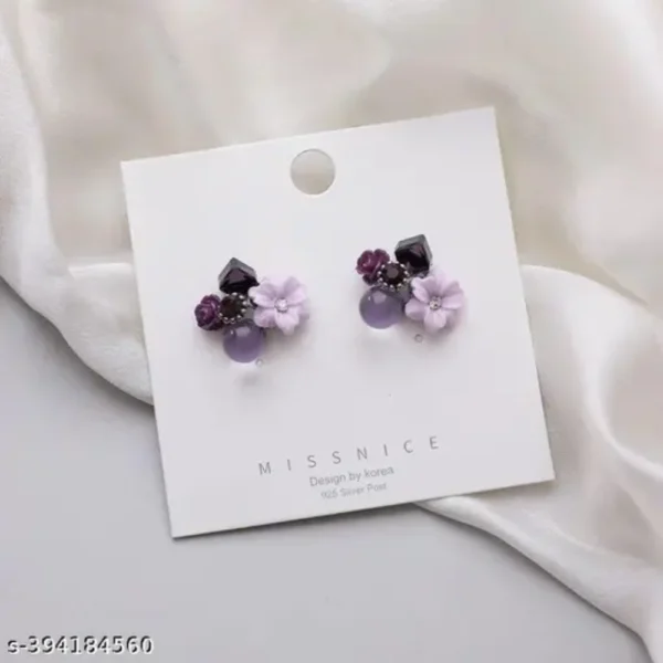 Korean Fashion Earrings for Women – Gold Plated Studs