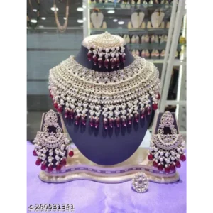 Stylish Kundan Choker Bridal Necklace Set for Women