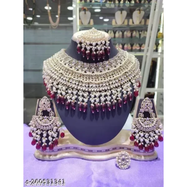Stylish Kundan Choker Bridal Necklace Set for Women