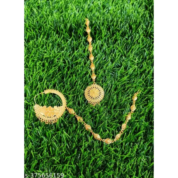 Borla Maangtika – Fancy Peacock Mathapatti for Brides