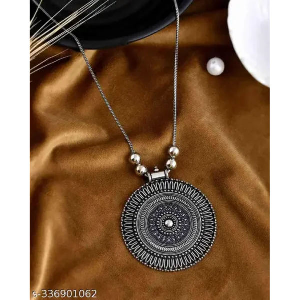 Trendy Oxidised Round Chain Necklace for Women & Girls