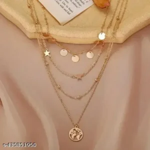 Vassaley Layered Gold Plated Necklace – Elegant Everyday Style