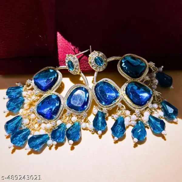 Premium Stylish Kundan Earrings with Gold Plating