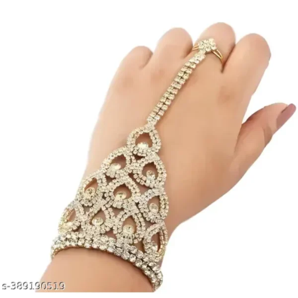 Beautiful Gold Color Haathphool for Party Wedding Looks