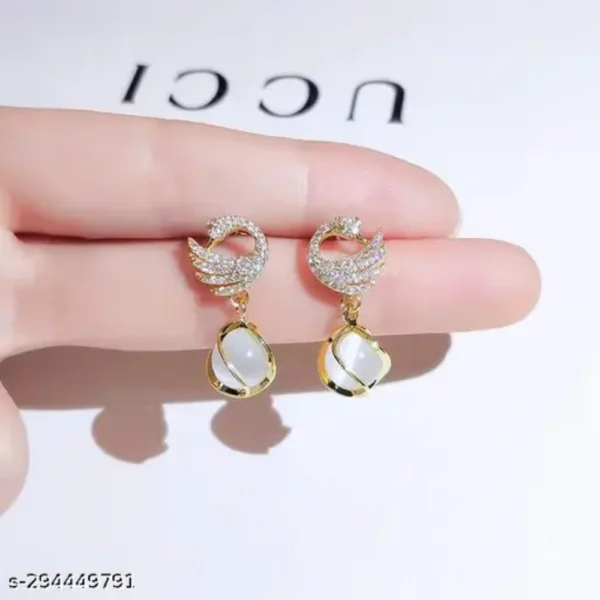 Korean Drop Earrings for Girls & Women – Gold Plated