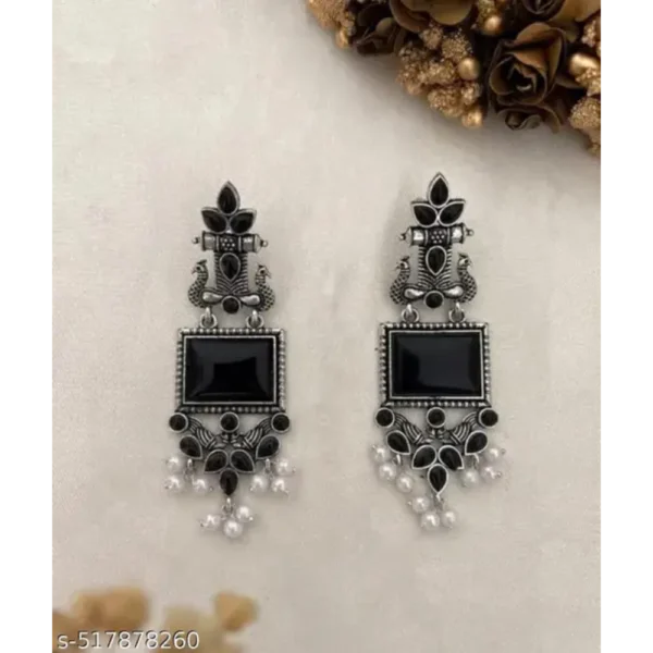 Wonderful Earrings & Studs – Oxidised Silver Chandelier