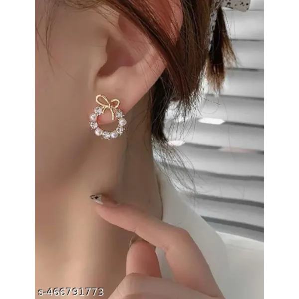 Light Weight Zircon Stud Earrings for Women and Girls – Combo of 2