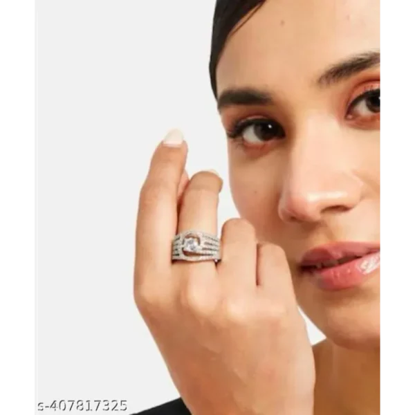AD Chunky Rings Set – Twinkling Silver Finger Style