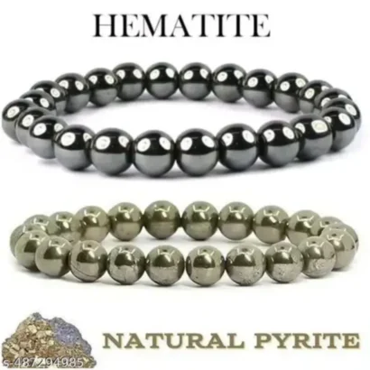 Golden Pyrite Healing Bracelets (Pack of 2) for Wealth & Energy