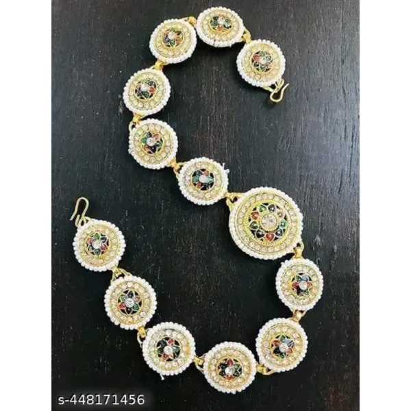 Twinkling Gold Matha Patti Maangtika with Pearls – Elegant Ethnic Touch