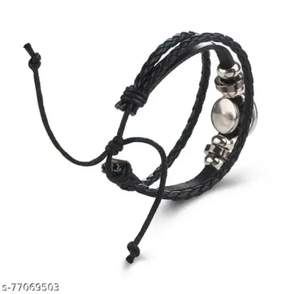 Taurus Zodiac Leather Bracelet for Boys & Girls – Adjustable