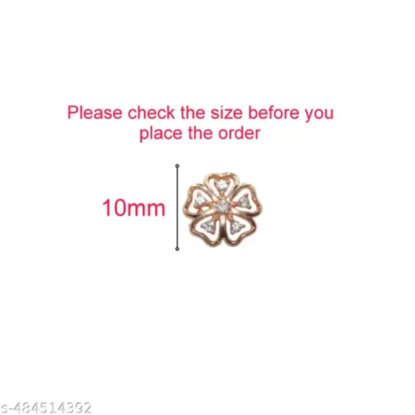 Rose Gold Plated American Diamond Stud Earrings – Everyday Elegance